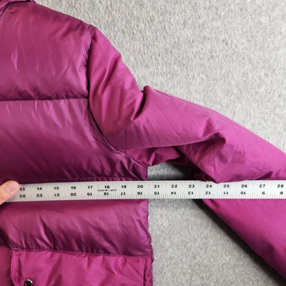 Ivivva Jacket Girls 14 Pink Down Puffer Coat By Lululemon Hide Away Hood Quilted